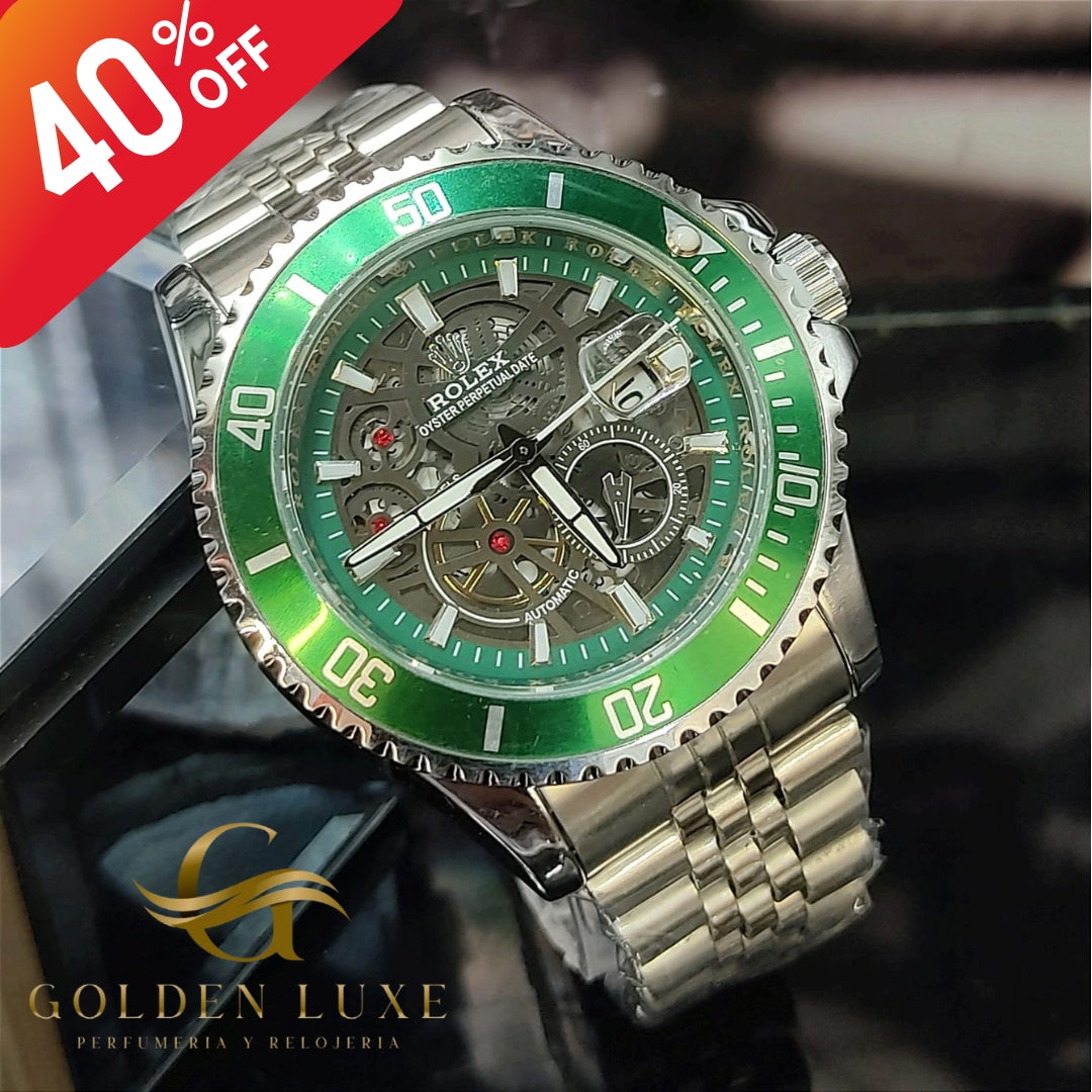 Reloj Hombre Rolex 1.1 Resistente al Agua 2 Años de Bateria